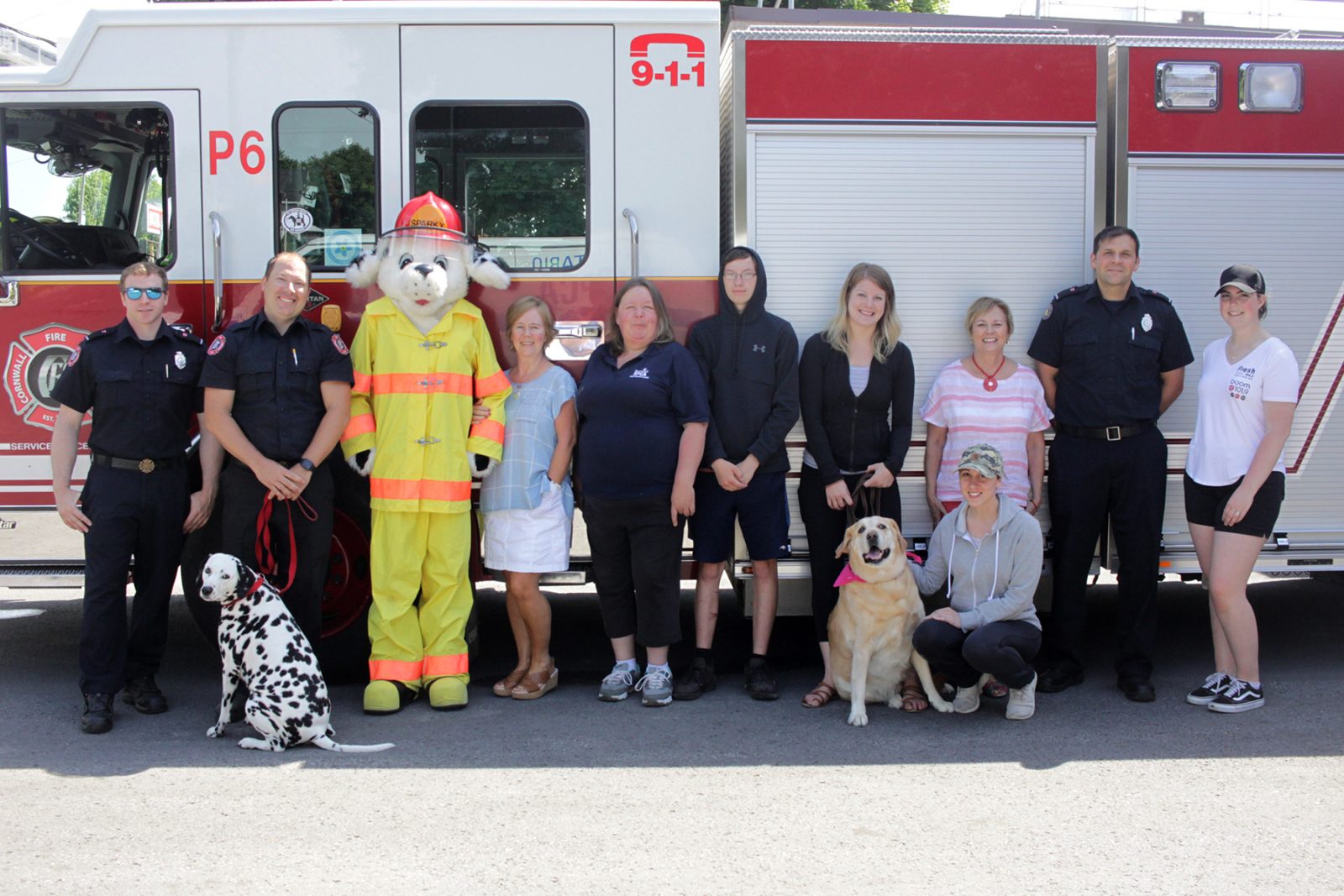 Firefighters raise funds for furry friends
