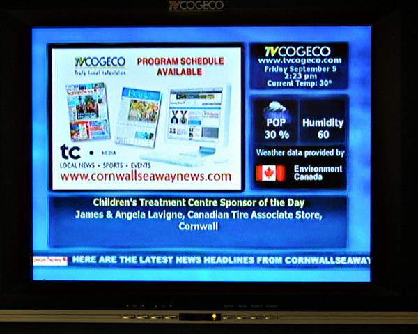 Seaway News partners with TV Cogeco – headlines featured on television