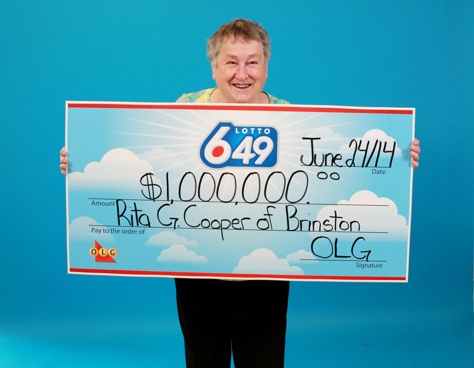 SD and G woman wins $1M lotto prize sold in Cornwall