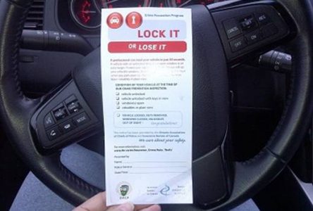 Cops urge motorists to ‘lock it or lose it’