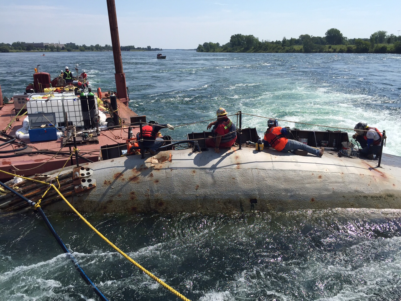 Diesel recovered from capsized tug, ship gets raised Friday – coast guard