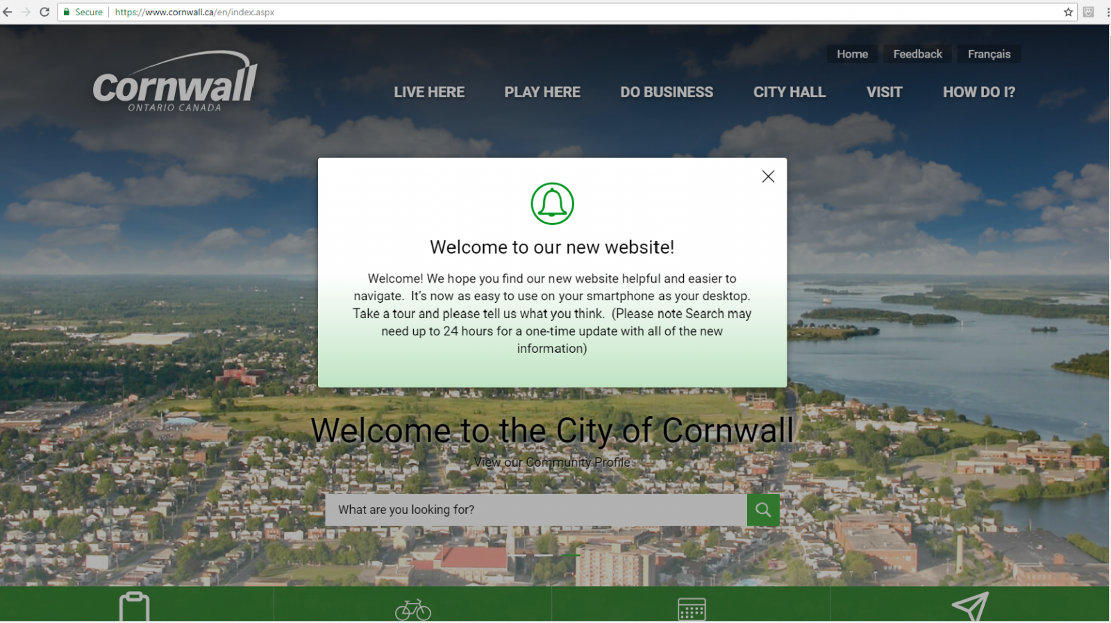 City of Cornwall unveils new website