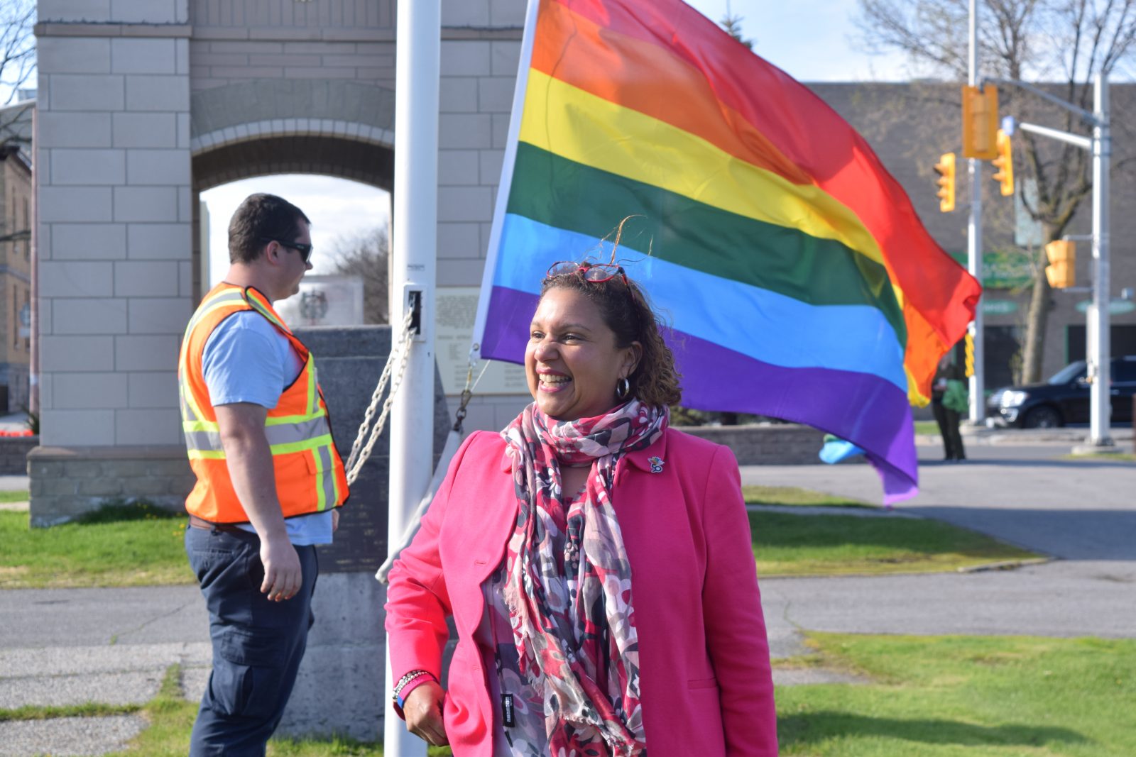 Pride flag flies at Clocktower