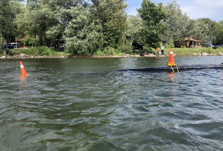 Wastewater Treatment Plant pipe floats into St. Lawrence River