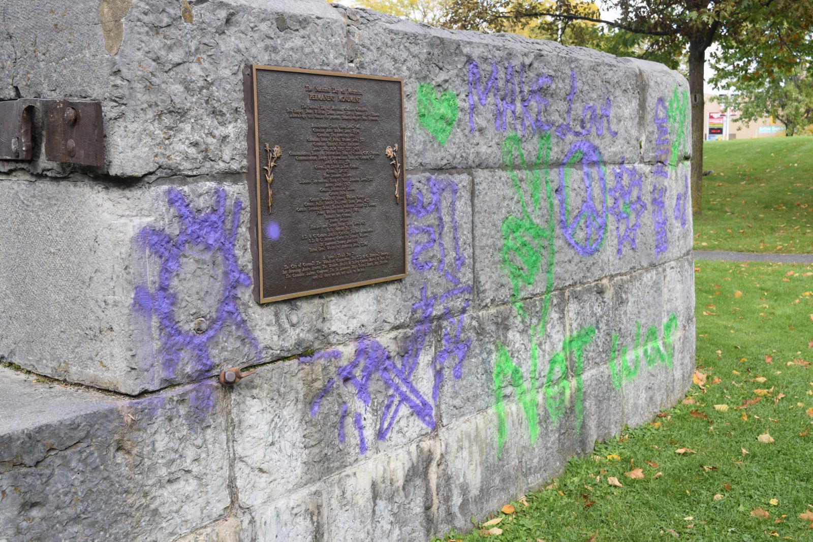 Cornwall workers memorial vandalized