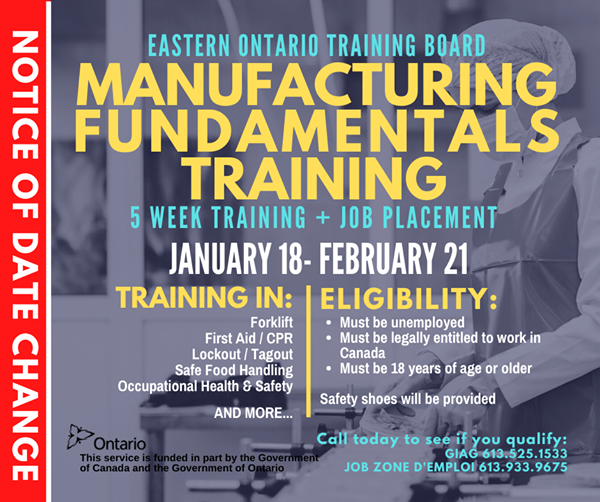 EOTB offering manufacturing fundamentals training