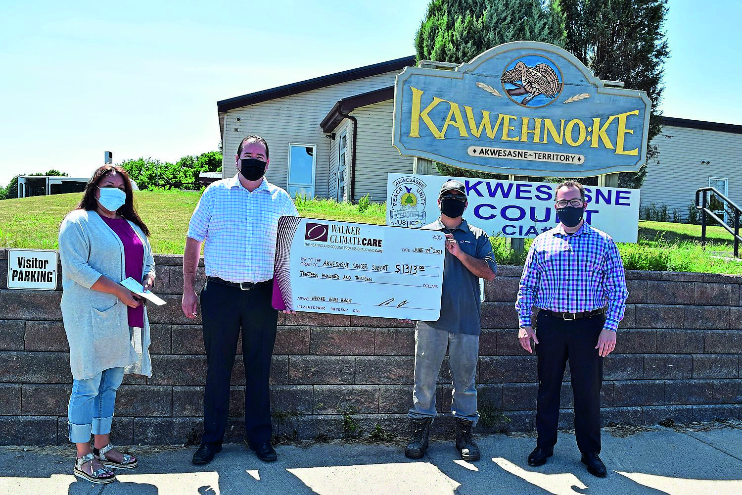 Walker ClimateCare supports Akwesasne Cancer Support Group