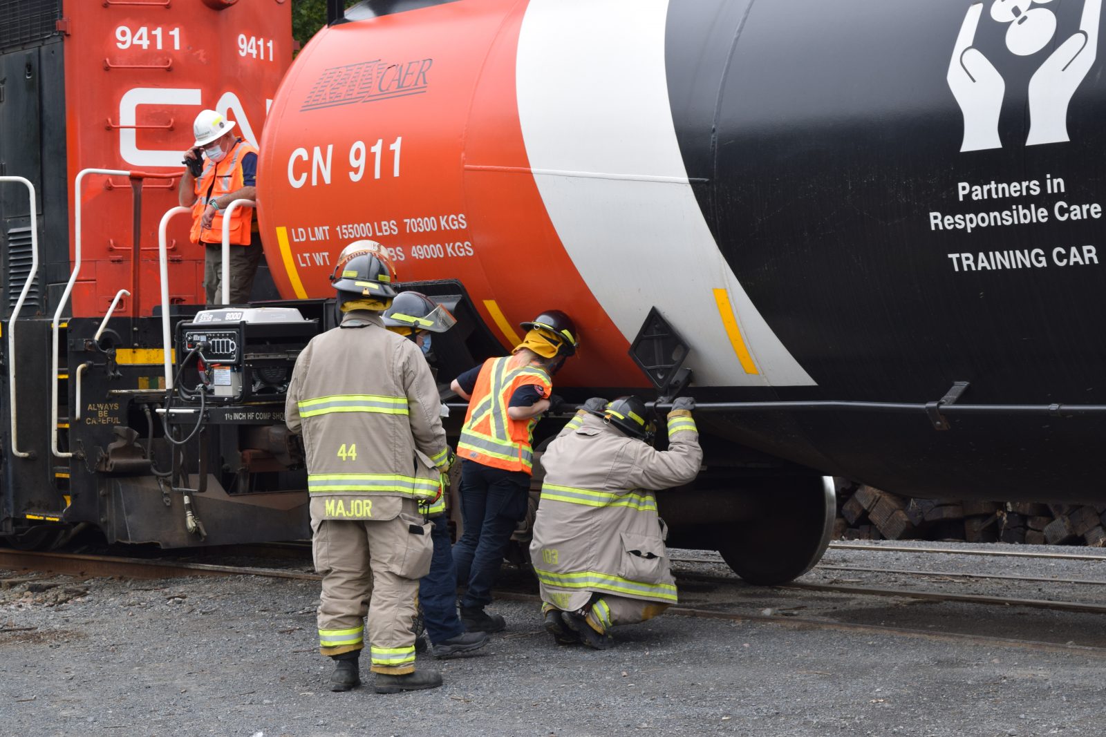 Cornwall emergency responders take part in train derailment exercise