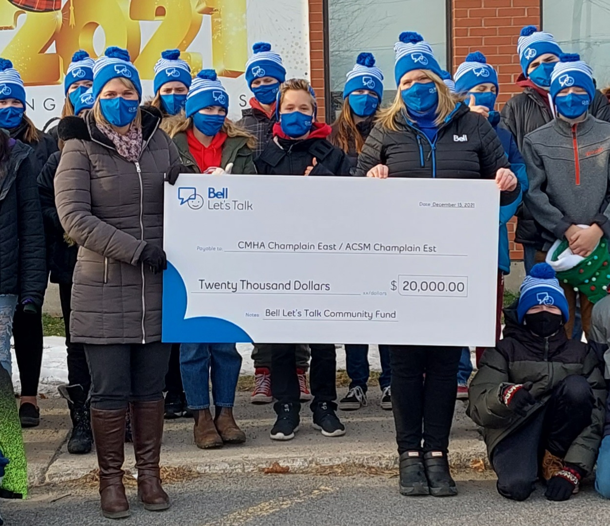 L’ACSM Champlain Est reçoit une subvention de 20 000 $ du Fonds communautaire Bell Cause pour la cause