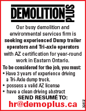 Dump trailer operators and Tri-axle operators