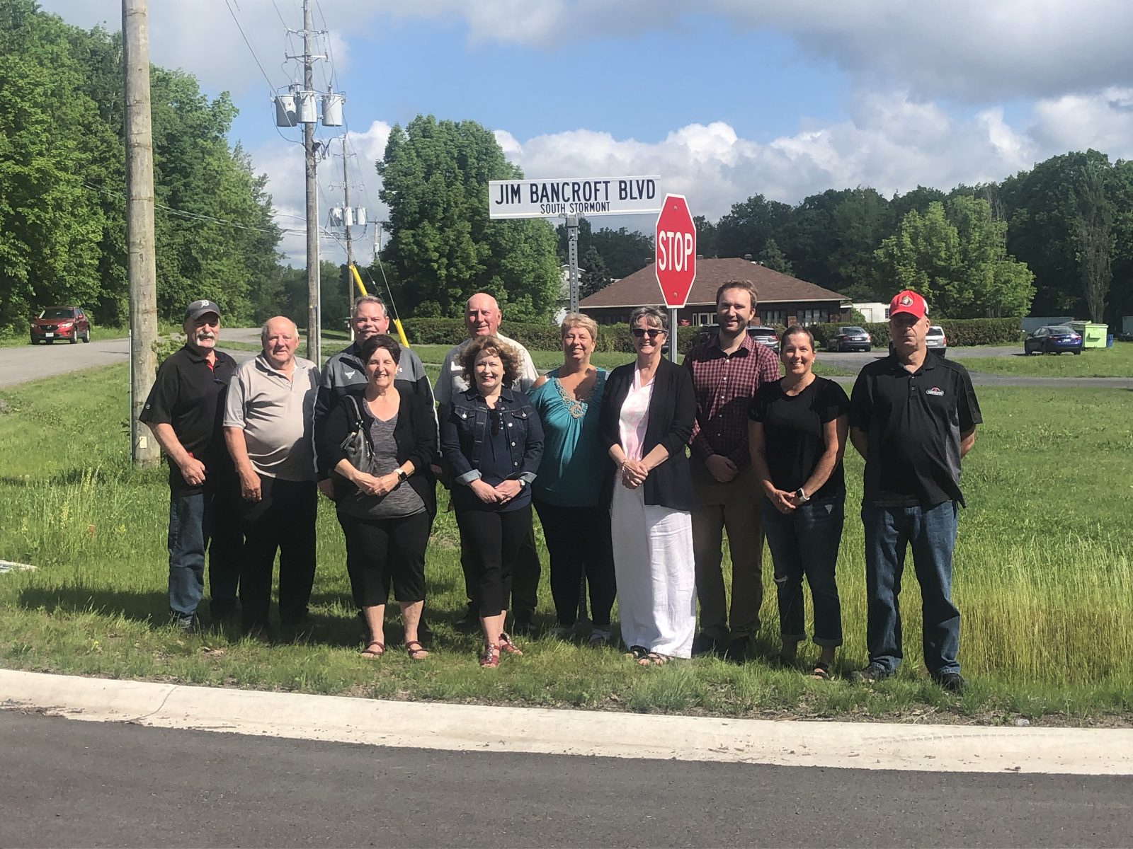 Township of South Stormont honours the late former Mayor, Jim Bancroft, with dedication of new public highway in Long Sault East Industrial Park