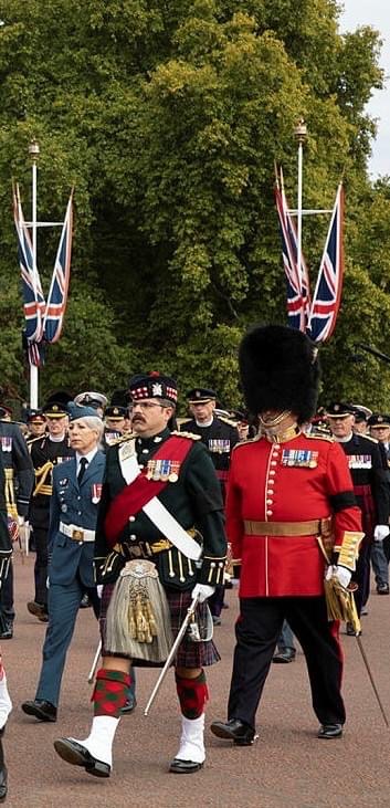 Les SDG Highlanders sont honorés de participer aux funérailles de la reine à Londres