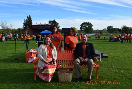 Three “Every Child Matters” Benches Unveiled at Orange Shirt Day in Lamoureux Park