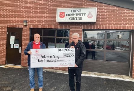 Kinsmen Club Donates to Cornwall Salvation Army Food Bank