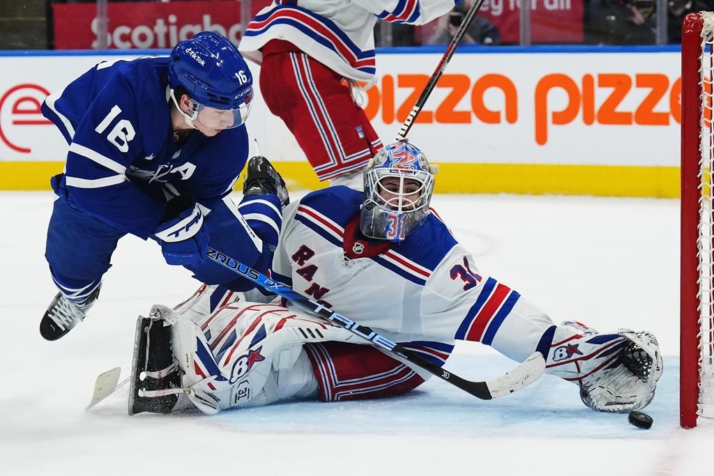 Mitch Marner scores in OT, Maple Leafs battle back to down Rangers 3-2
