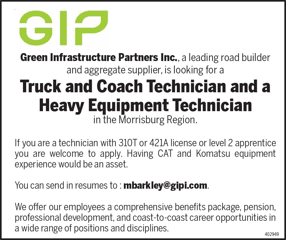 Truck and Coach Technician and a Heavy Equipment Technician