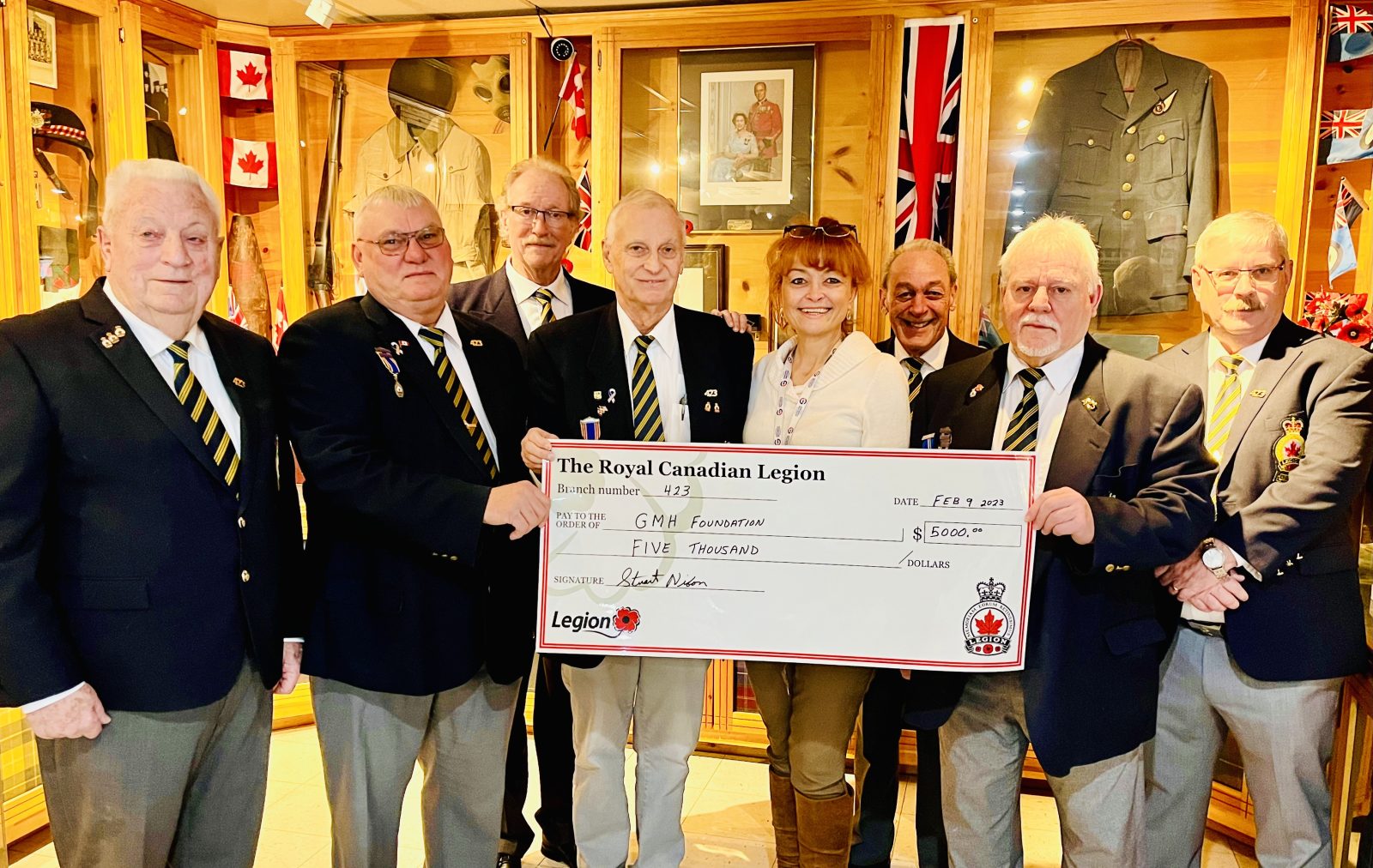 Alexandria Royal Canadian Legion 423 Donates $5K to HGMH Foundation