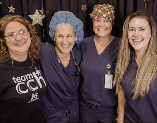 Dancing with the CCH Stars: Meet (and pledge!) Joy Cella, Dr. Leslie Stephens,  Amie McCosham, and Kathleen Jack!