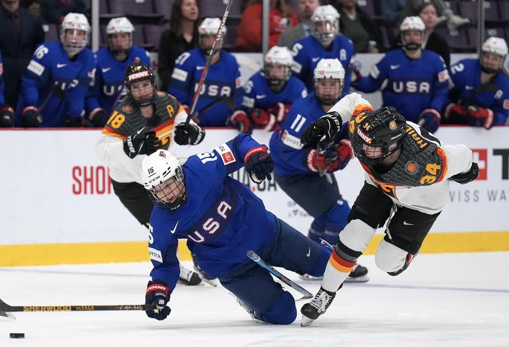U.S. beats Germany, Czechia downs Finland in world hockey championship quarterfinals