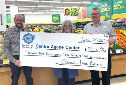 Agape Centre Receives $22,421 Donation from Cornwall Food Basics