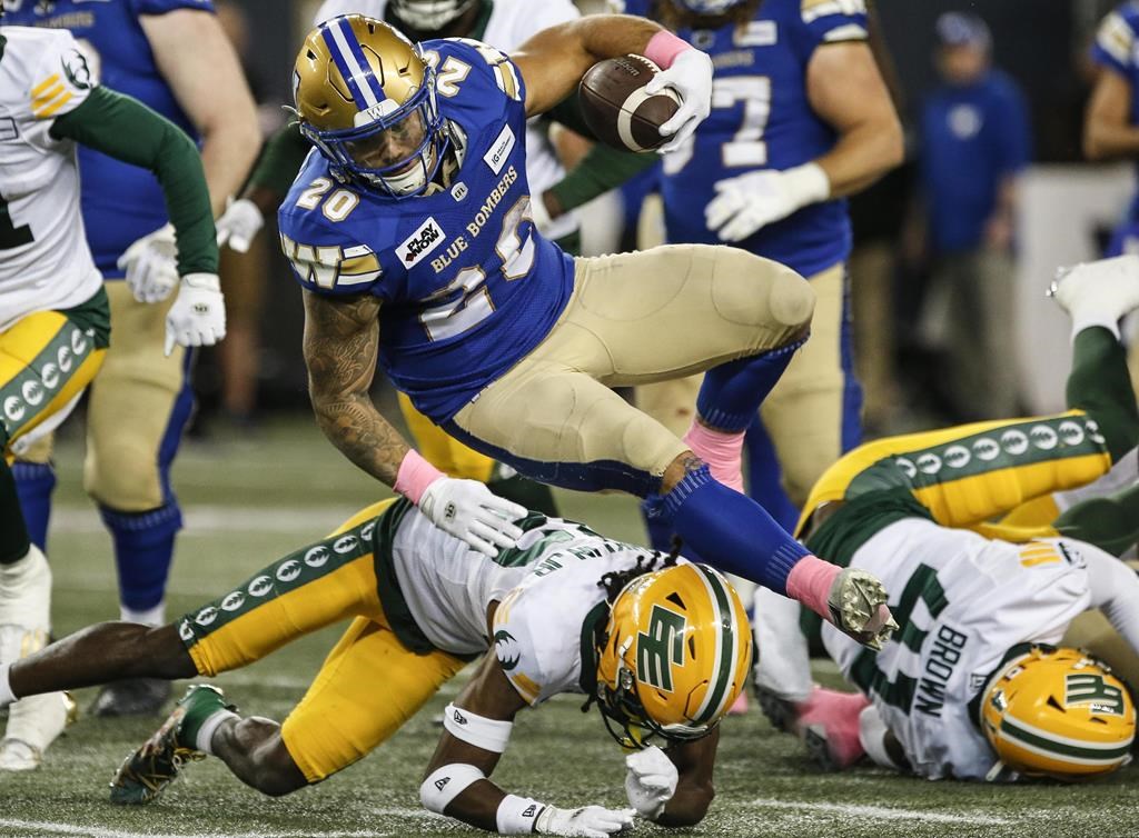 Running back Oliveira gets nod as Bombers nominee for CFL outstanding player
