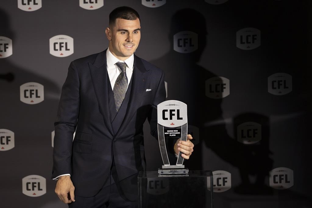 Argonauts quarterback Chad Kelly named CFL’s outstanding player