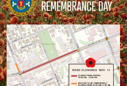 Remembrance Day Parade road closures