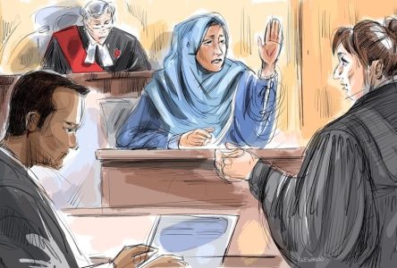 Wife of man accused of running over Toronto cop tells jury she feared for her life